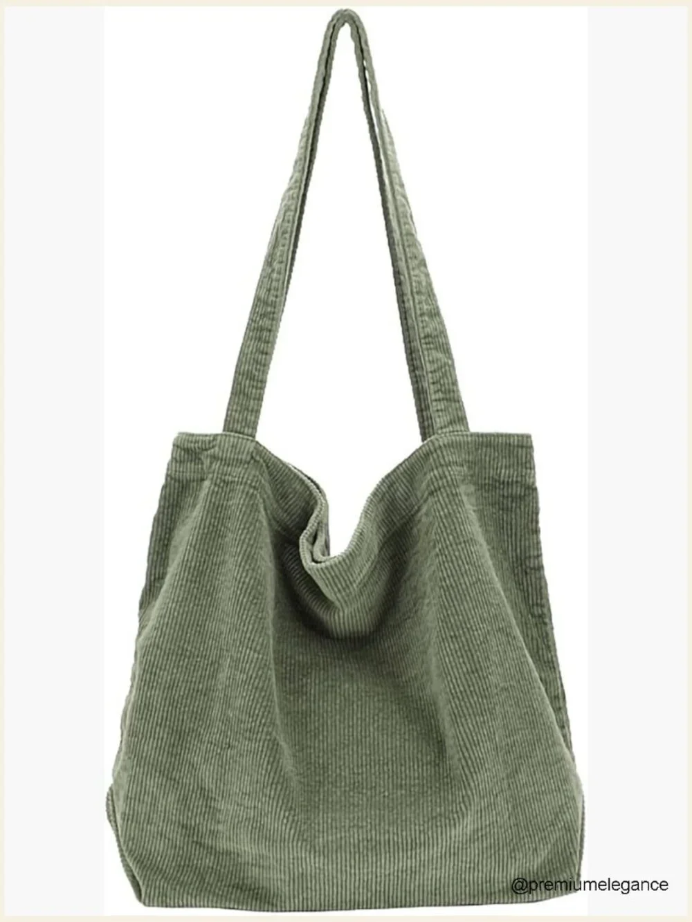 Corduroy Tote Bag with Zipper Large Casual Handbag Shoulder Purse
